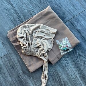 Easy to wear hijab set for women (tan)